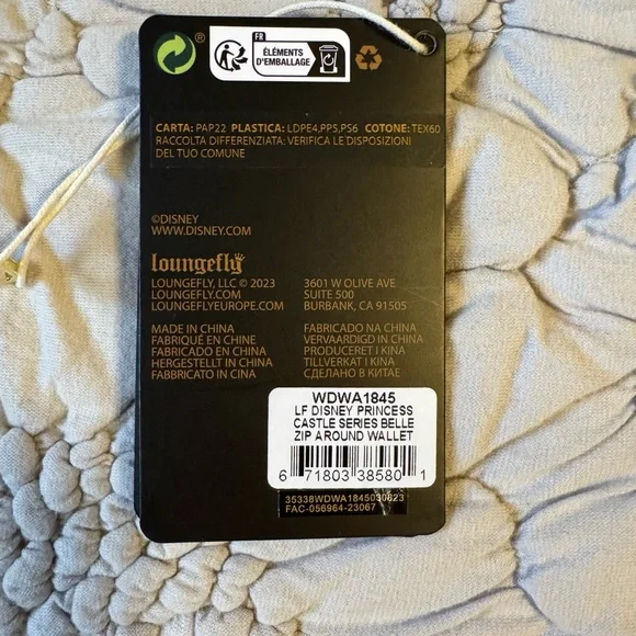 Loungefly Disney Beauty and the Beast Zip Around Wallet - Picture 4 of 4